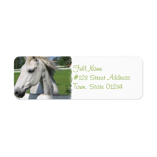 White Horse Return Address Label (Front)