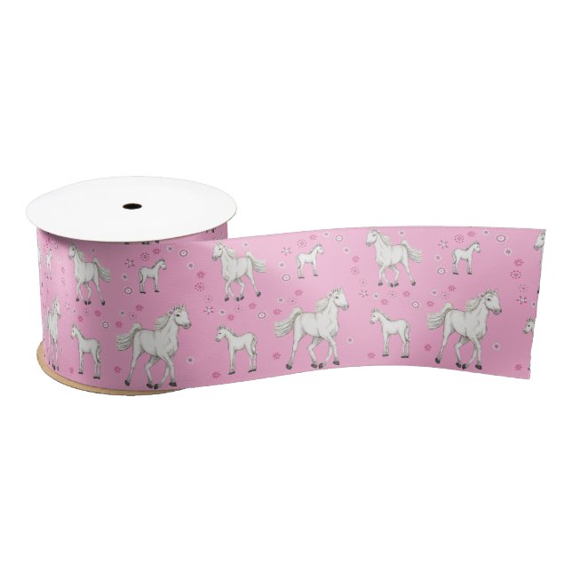 White Horse Satin Ribbon (Spool)