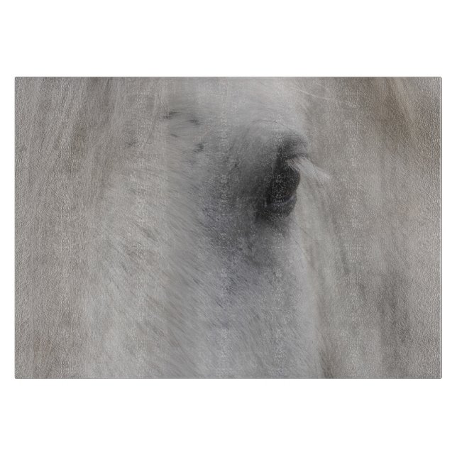 White Horse Soulful Eye Cutting Board (Front)