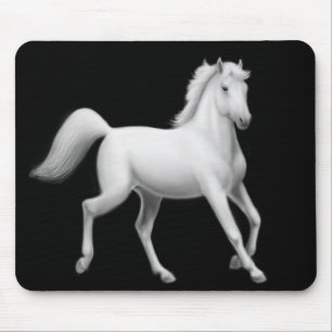 White Horse Trotting Mousepad