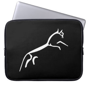 White Horse (Uffington Castle) - Black Laptop Sleeve