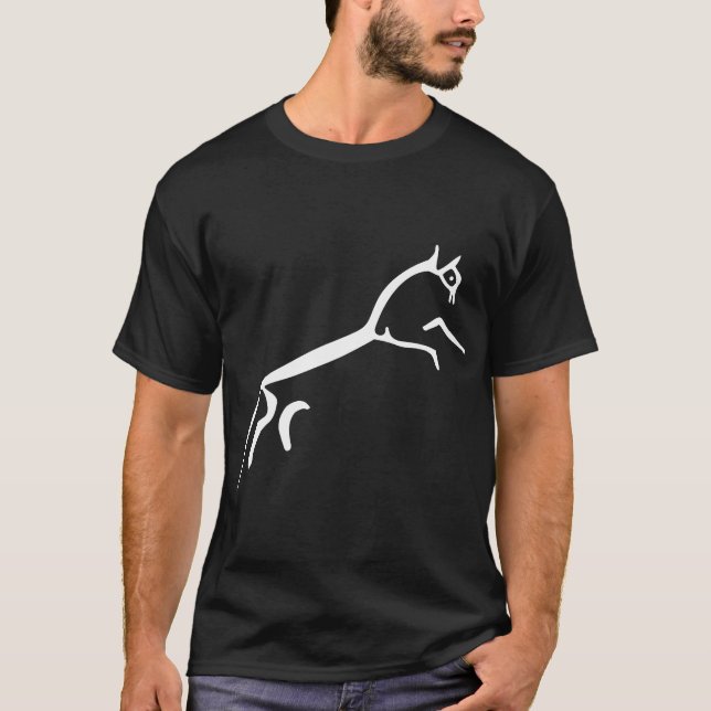 White Horse (Uffington Castle) - Customised T-Shirt (Front)