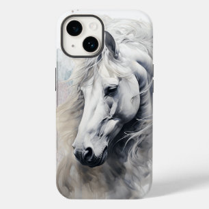 White Horse Watercolor Case-Mate iPhone 14 Case