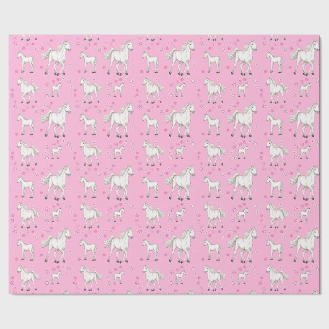 White Horse Wrapping Paper (Seam)