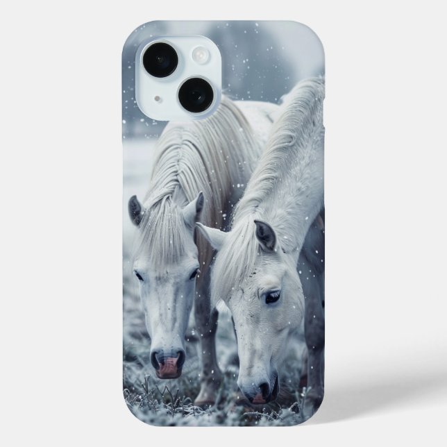White Horses  Case-Mate iPhone Case (Back)
