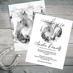 White Horses Celebration of Life Card