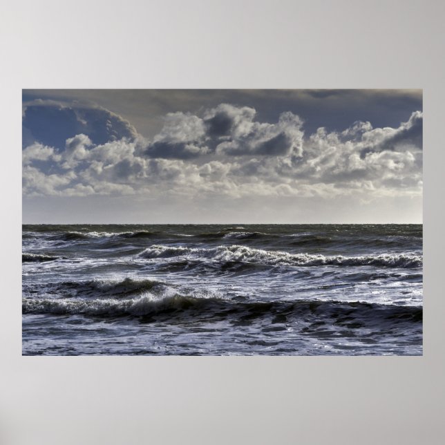 White horses: seascape poster (Front)