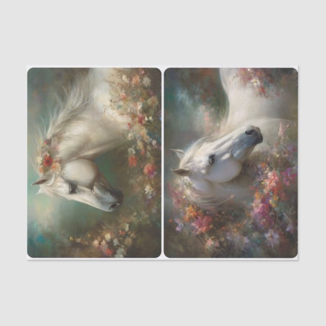 White Horses Tissue Paper (Front)