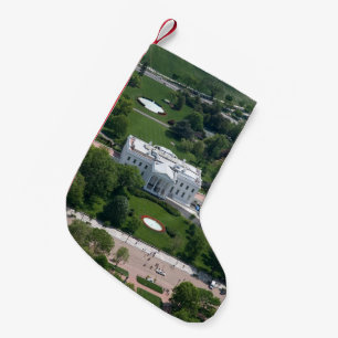 White House Aerial Photograph Small Christmas Stocking