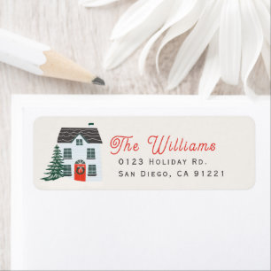 White House Christmas Holiday Address Label