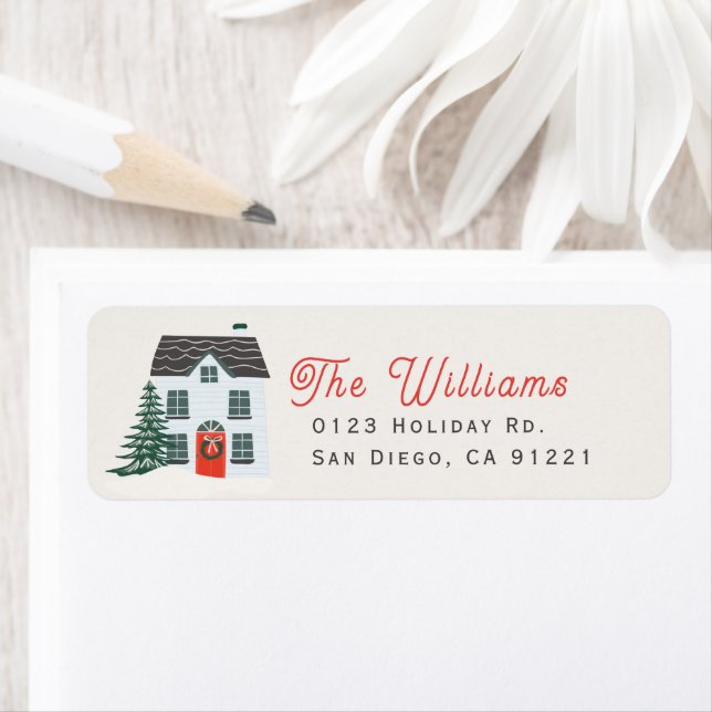 White House Christmas Holiday Address Label (Insitu)
