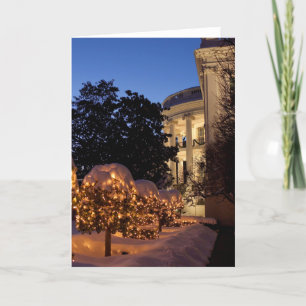 White House Christmas Lawn Decorations Holiday Card