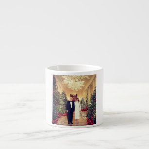 White House Christmas President Donald Trump  Espresso Cup