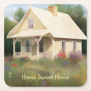 White House Housewarming Square Paper Coaster