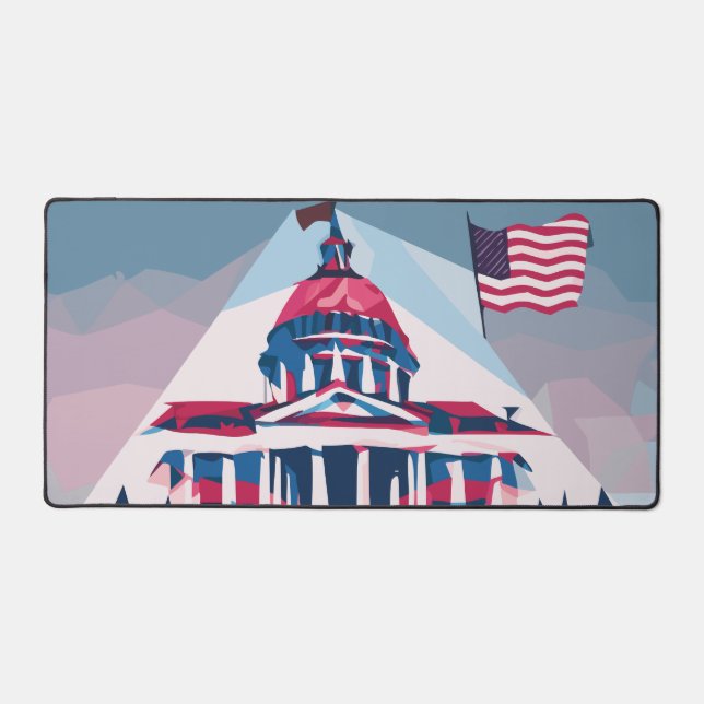 White House Illustration Desk Mat (Front)