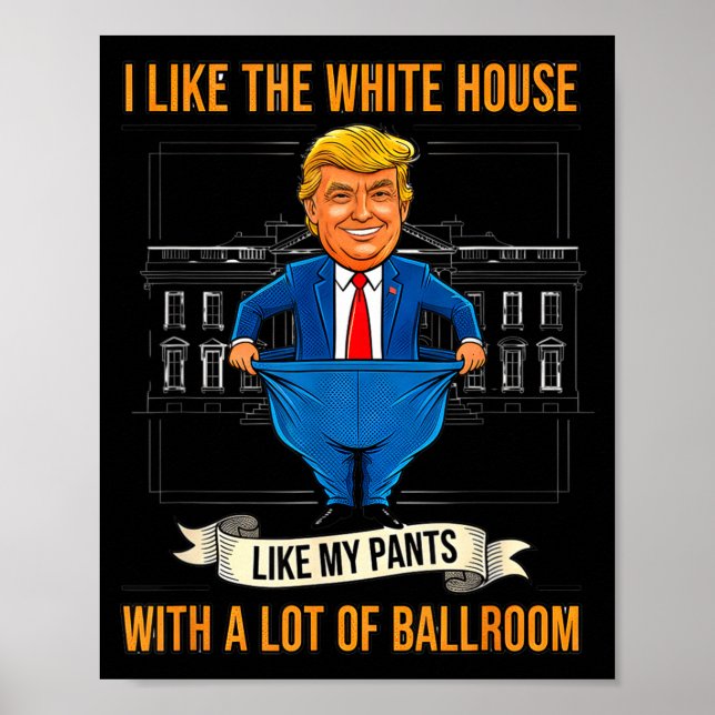 White House Like My Pants Ballroom Funny Litical M Poster (Front)