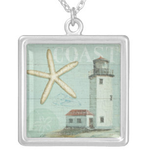 White House on the Beach Silver Plated Necklace