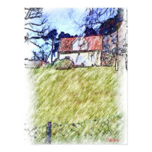 white house on the hill