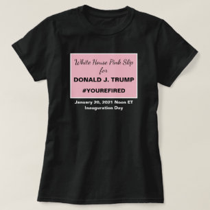 White House Pink Slip for Ides of Trump Dark T-Shirt