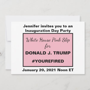 White House Pink Slip for Trump 2020 Election Save The Date