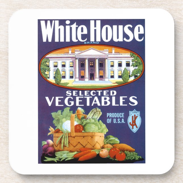 White House Selected Vegetables Coaster (Front)