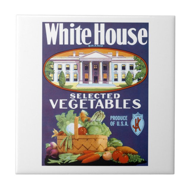 White House Selected Vegetables Tile (Front)