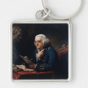 White House "Thumb Portrait" of Benjamin Franklin Key Ring
