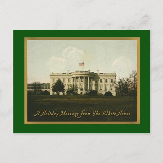 White House Vintage Christmas Postcard (Front)