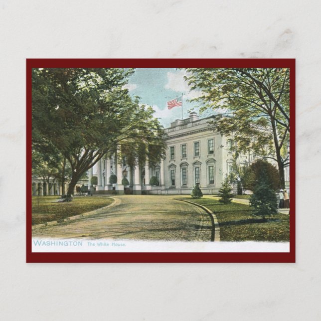 White House, Washington DC 1906 Vintage Postcard (Front)