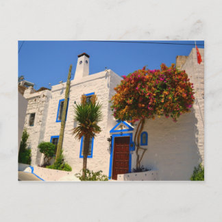 White House with Blue Doorway Postcard