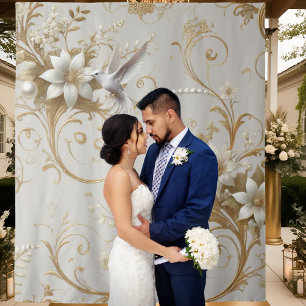 White Hummingbird Fancy Backdrop Tapestry