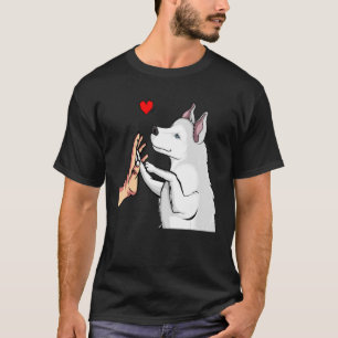 White Husky Love Cute Dog Mum Girls Women T-Shirt