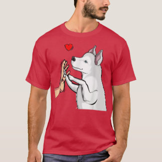 White Husky Love Cute Dog Mum Girls Women  T-Shirt