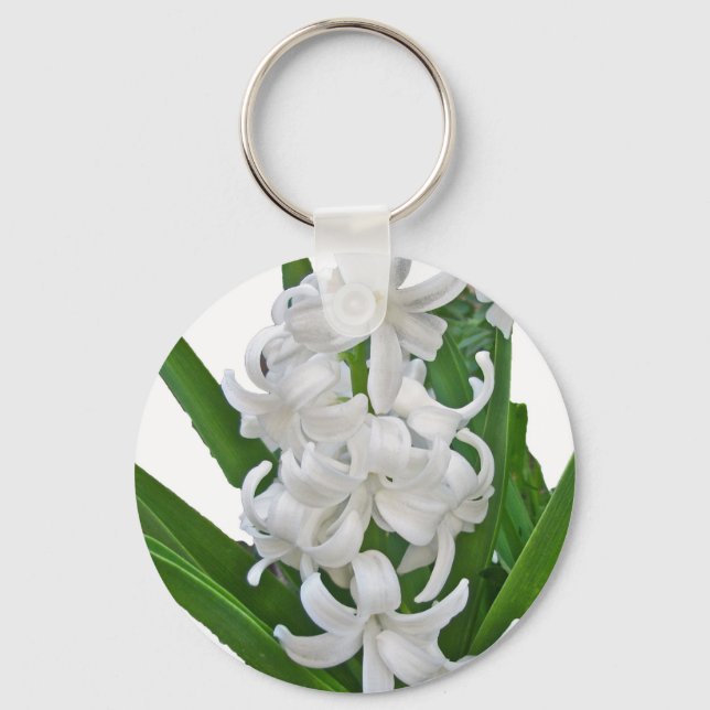 White Hyacinth Keychain (Front)