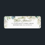 White Hydrangea and Greenery Modern<br><div class="desc">White Hydrangea and Greenery Wedding Address Labels</div>
