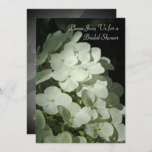 White Hydrangea Bridal Shower Invitation