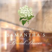 White Hydrangea Bridal Shower Welcome