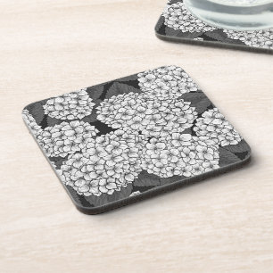 White hydrangea coaster