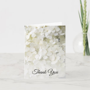 White Hydrangea Floral Sympathy Thank You Card