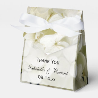 White Hydrangea Floral Wedding Favour Box