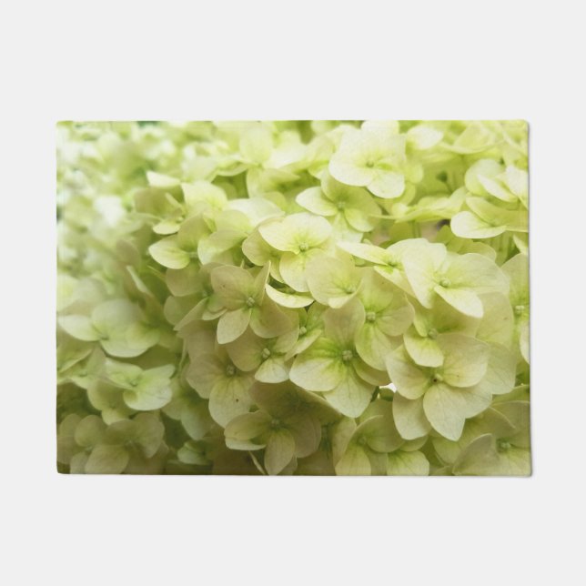 White Hydrangea flower background Doormat (Front)
