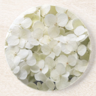 White Hydrangea Flowers Coaster