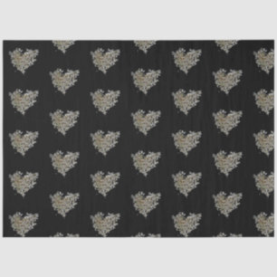 White Hydrangea Heart Tissue Paper