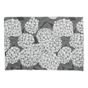 White hydrangea pillowcase