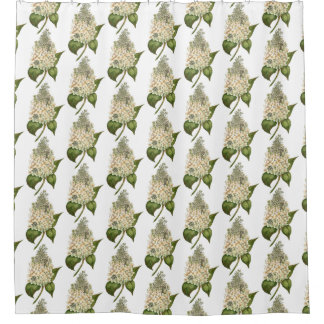 White Hydrangea  Shower Curtain