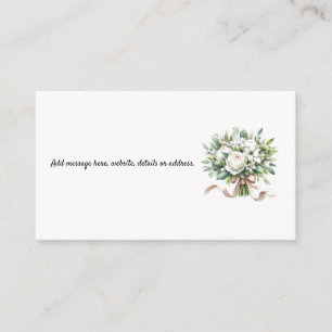 White Hydrangeas Floral Bouquet Enclosure Card