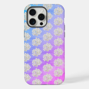 White Hydrangeas On Gradient Watercolor iPhone 15 Pro Max Case