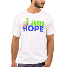 White " I am new hope" shirt 