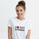 White I Love My Boyfriend Photo Heart T-Shirt<br><div class="desc">White I Love My Boyfriend Photo Heart T-Shirt. This cool t-shirt will be an original gift or become a favorite thing in your wardrobe!</div>