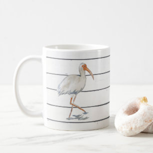 White Ibis Coastal Beach Bird Mug